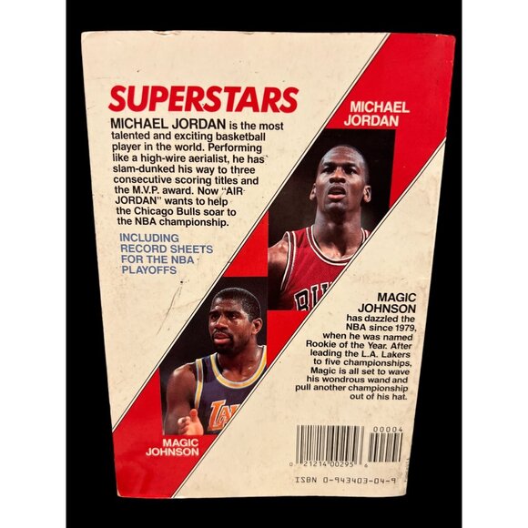 Michael Jordan Magic Johnson 1989 NBA Superstars Soft Book By Richard J Brenner‎ - Picture 2 of 3